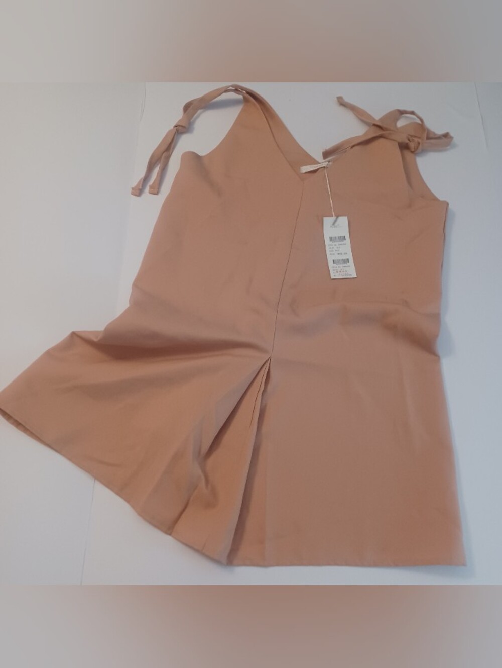 Pleat Front Mini Dress Ronper Sz S